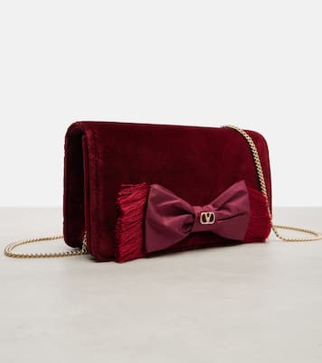 Clutch  VLogo Mini aus Samt | Valentino Garavani