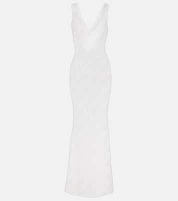 Adel sheer lace maxi dress | Bananhot