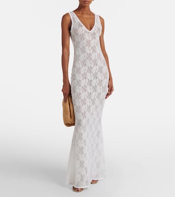 Adel sheer lace maxi dress | Bananhot