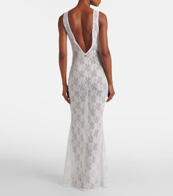 Adel sheer lace maxi dress | Bananhot