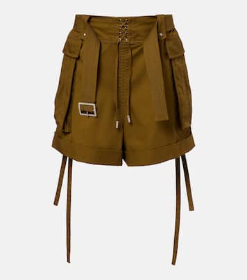 Belted cotton shorts | McQueen