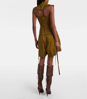 Belted cotton shorts | McQueen