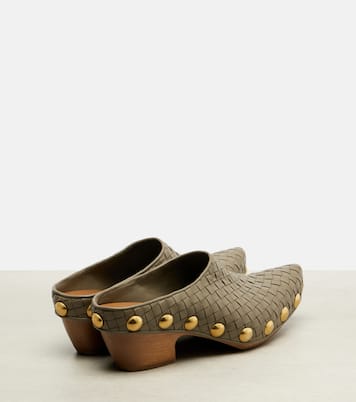 Zuecos Gondola de piel Intrecciato con tachuelas  | Bottega Veneta