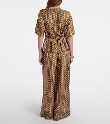 Palazzo-Hose Clarino aus Seiden-Twill | Max Mara