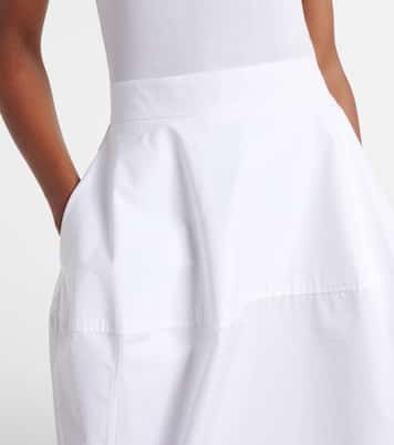 Cotton poplin midi skirt | Róhe