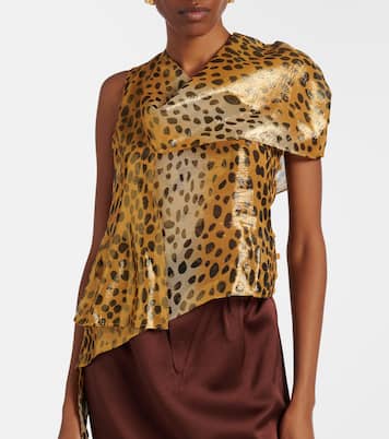 Silk-blend lamé top | Jacques Wei
