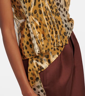 Silk-blend lamé top | Jacques Wei