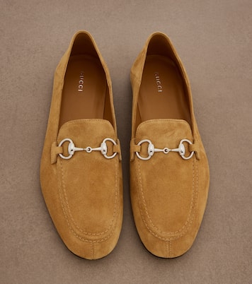 Jordaan Horsebit绒面革乐福鞋 | Gucci