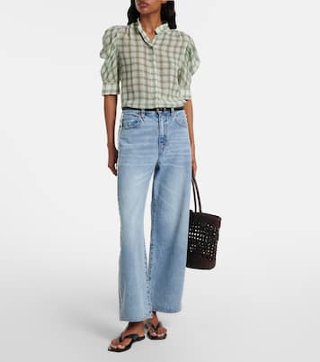 Crochet Bow cropped wide-leg jeans | Frame