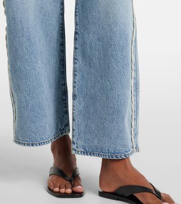 Crochet Bow cropped wide-leg jeans | Frame