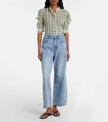 Crochet Bow cropped wide-leg jeans | Frame