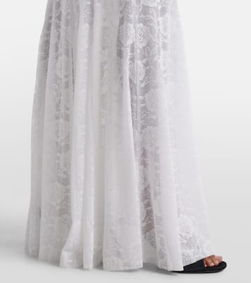 Lace corset fishtail gown | Norma Kamali