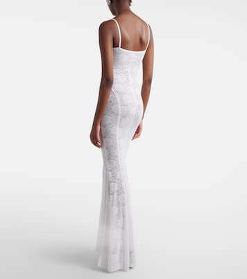 Lace corset fishtail gown | Norma Kamali