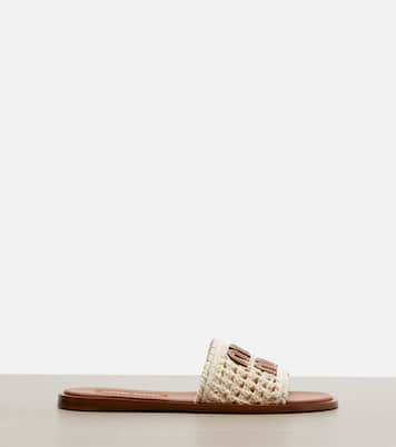Mules à finitions en cuir | Miu Miu