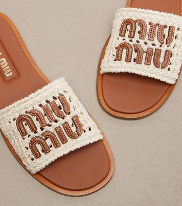 Mules à finitions en cuir | Miu Miu