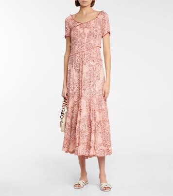 Robe midi Soledad à fleurs | Poupette St Barth