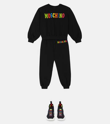 Logo sweatshirt and sweatpants set | Moschino Kids