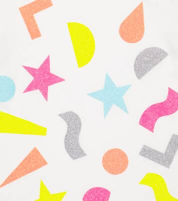 Glitter printed cotton T-shirt | Stella McCartney Kids