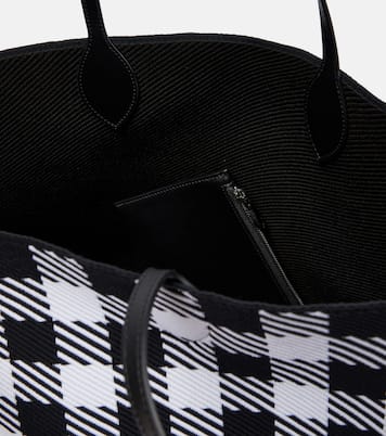 Logo checked tote | Alaïa