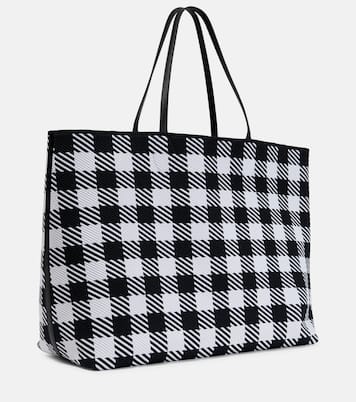 Logo checked tote | Alaïa