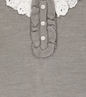 Robe en laine mélangée et dentelle | Tartine et Chocolat