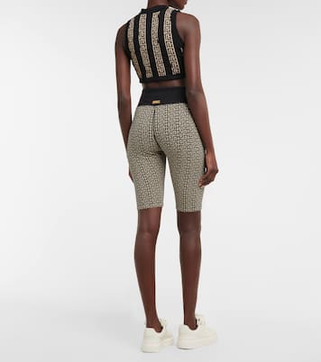 Cropped-Top Monogram aus einem Wollgemisch | Balmain