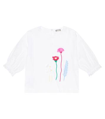 Floral cotton T-shirt | Il Gufo