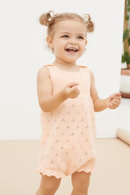 Baby Cleo printed cotton jersey playsuit | The New Society