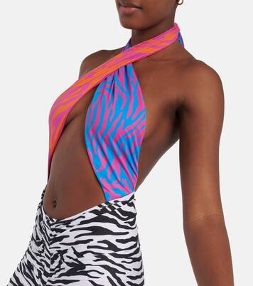 فستان قصير بطبعات حيوانات Stallion | Reina Olga