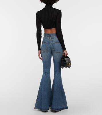 Cropped-Cardigan aus Rippstrick | Alaïa