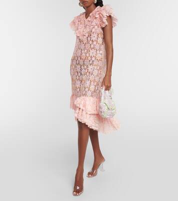 Mini crochet tulle shoulder bag | Susan Fang