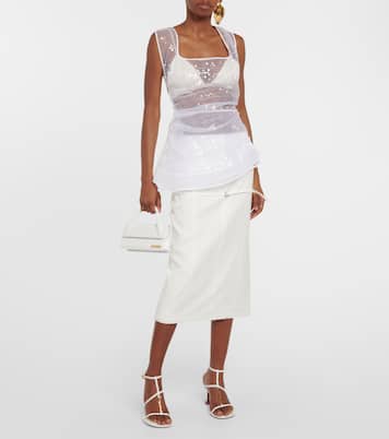 Top Le Débardeur Perle mit Pailletten | Jacquemus