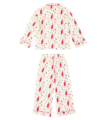 Printed cotton pajamas and eye mask set | Jellymallow