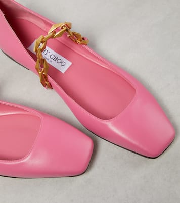 Diamond Tilda leather ballet flats | Jimmy Choo