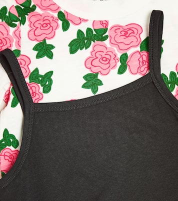 Roses cotton jersey T-shirt and dress set | Mini Rodini