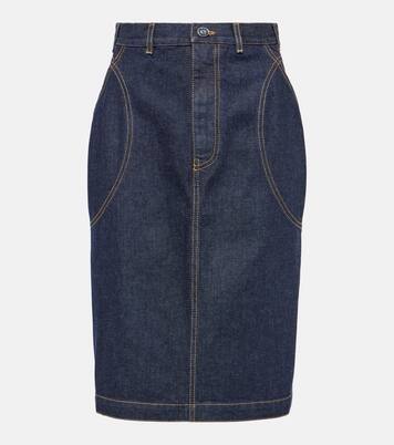 Denim pencil skirt | Alaïa