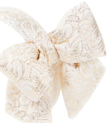 Bow-detail lamé brocade headband | Monnalisa