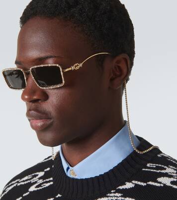 Verzierte eckige Sonnenbrille | Gucci