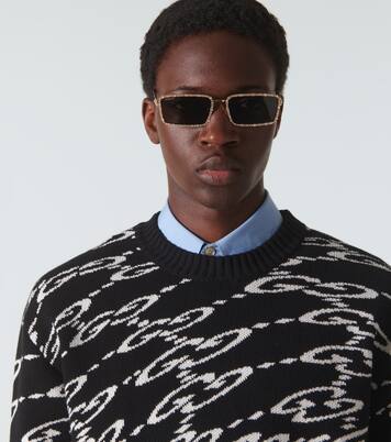 Verzierte eckige Sonnenbrille | Gucci