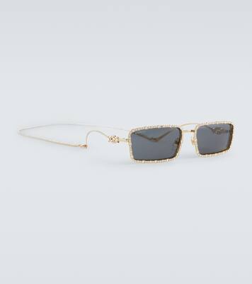 Verzierte eckige Sonnenbrille | Gucci