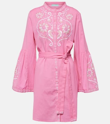 Robe Everly brodée en coton et lin | Melissa Odabash