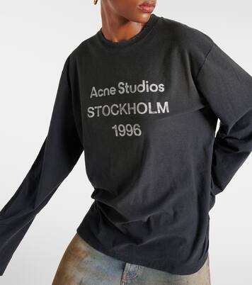 Logo cotton-blend top | Acne Studios