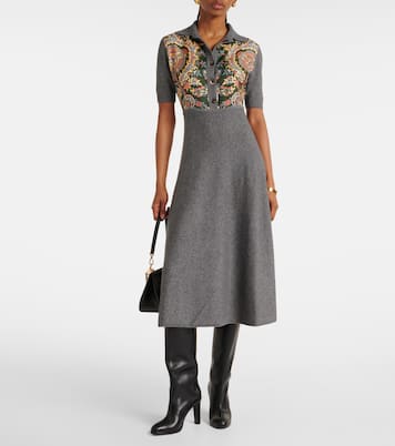 Paisley silk-trimmed polo dress | Etro