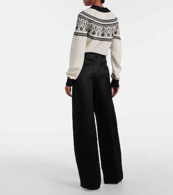 Weite High-Rise-Hose Marinta aus Satin | Khaite