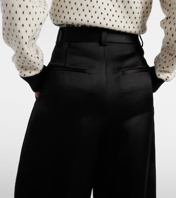 Weite High-Rise-Hose Marinta aus Satin | Khaite
