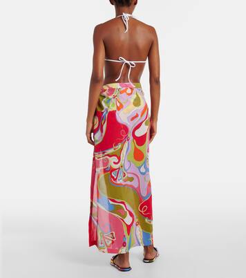 Orchidee cotton muslin beach cover-up | Pucci
