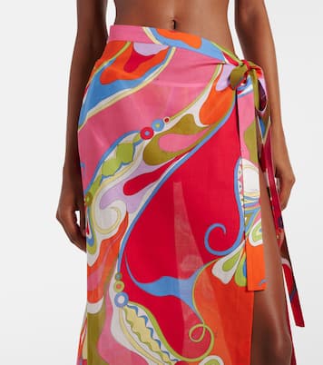 Orchidee cotton muslin beach cover-up | Pucci