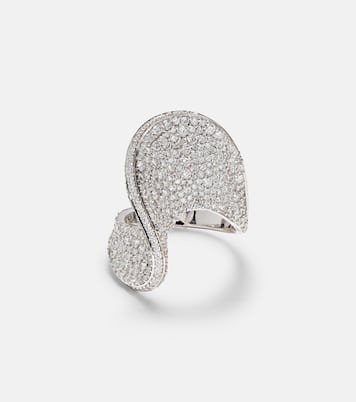 Anello in oro bianco 18kt con diamanti | Kamyen