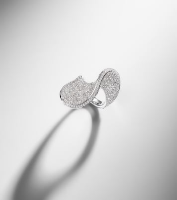 Anello in oro bianco 18kt con diamanti | Kamyen