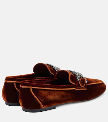 Loafers Kate aus Samt mit Kristallen | Tod's